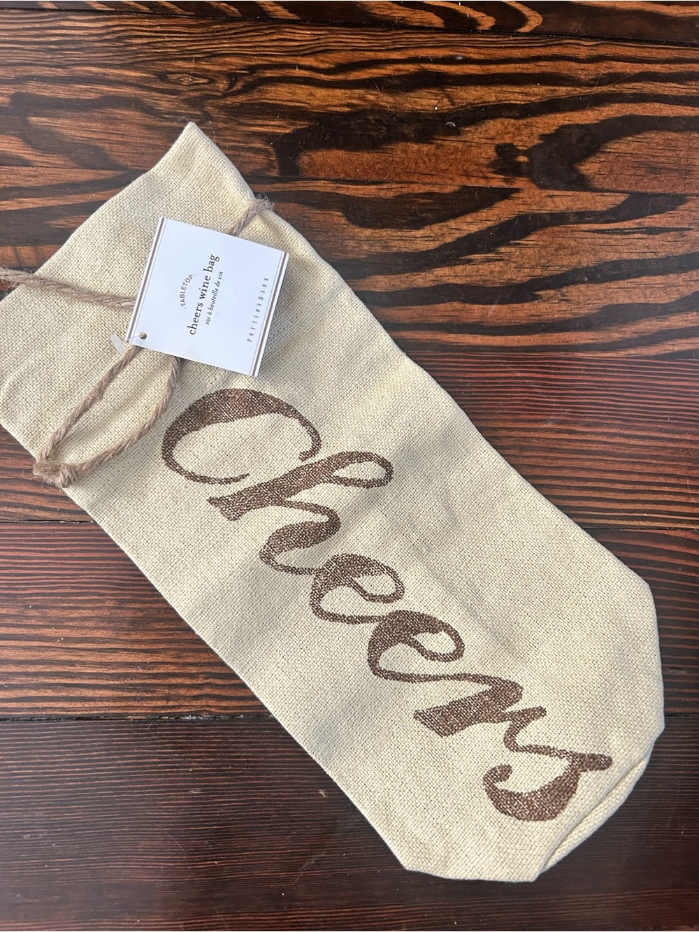 NWT Pottery Barn Cheers Wine Bag Tote 🥂